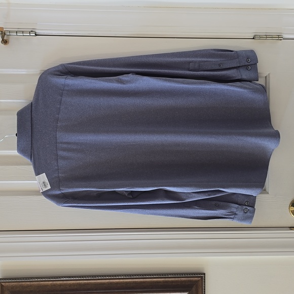 APT.9 MENS BLUE/GRAY LONG SLEEVE FRONT BUTTON DRESS SHIRT SIZE SLIM FIT SMALL - Picture 5 of 10